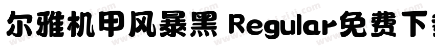 尔雅机甲风暴黑 Regular免费下载字体转换